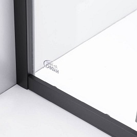 Czarna prostokątna kabina prysznicowa 110x90 drzwi uchylne BS16B