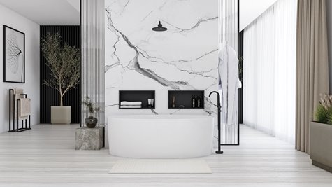 Wanna wolnostojąca akrylowa przyścienna 170 cm Malta Rea