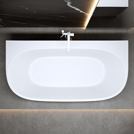 Wanna wolnostojąca przyścienna biały przelew oraz korek 170 cm Nora Hydrosan