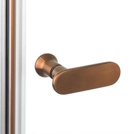 Miedziana szczotkowana kabina prostokątna składana 90x70 K-2083 New Soleo Copper Brushed New Trendy