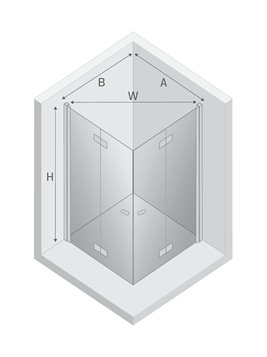 Złota szczotkowana kabina prostokątna składana 70x90 K-4299 New Soleo Gold Brushed New Trendy