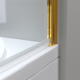 Parawan wannowy stały złoty 70x140 PR01