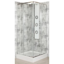 Kabina prysznicowa kwadratowa z brodzikiem 90x90 SQ Solid Kerra