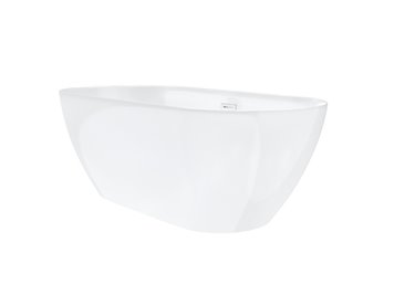 Wanna akrylowa, wolnostojąca Olvena Corsan 150 cm korek klik-klak biały