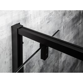 Czarne drzwi prysznicowe uchylne 90 cm Solid DSPA Kerra zdjęcie 4