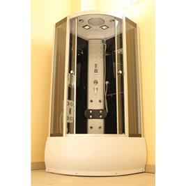 Kabina prysznicowa z hydromasażem głęboki brodzik czarne ściany 100x100 WSH7102-100