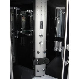 Kabina prysznicowa z hydromasażem i sauną parową 120x85 lewa MO-09912LS