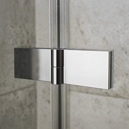 Prostokątna kabina prysznicowa przyścienna prawa 80x90x90 Atlas Rea Chrom