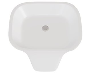 Umywalka wolnostojąca z konglomeratu biały mat Assos Matt Besco UMMB-A-WO