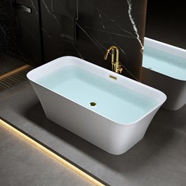 Wanna wolnostojąca złoty przelew oraz korek prostokątna 170 cm Viana Hydrosan