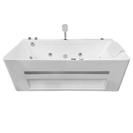Przyścienna wanna z hydromasażem prostokątna konglomerat 170x80 cm MO-1803B