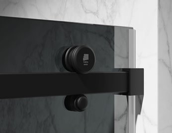 Kabina prysznicowa narożna 120x100 cm szkło 8mm grafitowe profile czarny mat Swiss Liniger