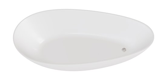 Matowa wanna wolnostojąca z konglomeratu + klik-klak chrom Goya Matt 142 cm Besco WMMB-140G