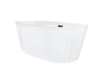 Wanna akrylowa, wolnostojąca Salina Corsan 160 cm korek klik-klak czarny