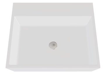 Matowa umywalka nablatowa 40x50 cm z konglomeratu Vera Matt Besco UMMB-V-NB