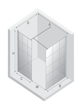 Biała kabina prysznicowa białe szprosy 130x120 cm EXK-2306 New Modus White New Trendy