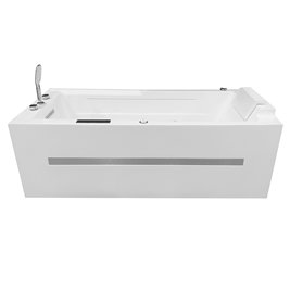 Narożna wanna z hydromasażem prostokątna konglomerat 150x73 cm MO-1802A