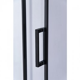 Czarne drzwi prysznicowe do wnęki 115-120 cm rozsuwane SH03DB szkło 8 mm