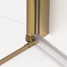 Złota szczotkowana kabina prysznicowa prostokątna 110x120 K-4217 New Soleo Gold Brushed New Trendy