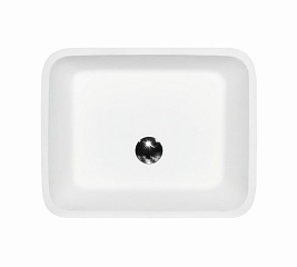 Matowa umywalka nablatowa 40x50 cm z konglomeratu Assos Matt Besco UMMB-A-NB