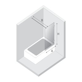 Stal szczotkowana parawan wannowy 80x150 EXK-3518-WP Avexa Gunmetal Brushed New Trendy