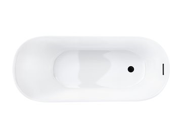 Wanna wolnostojąca Corsan Estella 160 cm korek klik-klak grafit