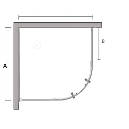 Złota kabina prysznicowa półokrągła 90x90 Stylio BK502TZ+