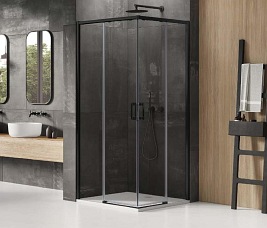 Kabina prysznicowa 70x70 D-0350A/D-0351A Prime Black New Trendy