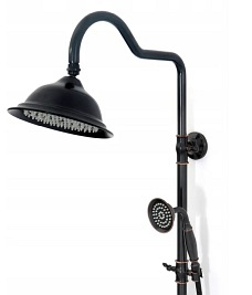 Zestaw natryskowy retro z wylekwą Vintage Old Black Rea