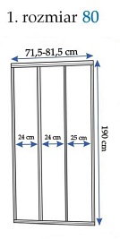 Drzwi prysznicowe rozsuwane 80 cm Rea Alex