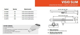 Visio Slim New Trendy odpływ liniowy 100 cm OL-0070 ruszt chrom polerowany