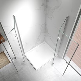 Biała kabina prysznicowa drzwi składane prostokątna 100x80 KZ12B