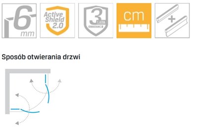 Czarna kabina półokrągła 90x90 K-0539 New Soleo Black New Trendy