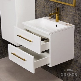 Szafka wisząca z umywalką biały mat 50 cm Belli Gold Gante