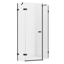 Kabina pięciokątna stal szczotkowana 100x80 EXK-3838 Avexa New Trendy Gunmetal Brushed