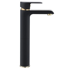 Bateria umywalkowa wysoka Bloom Black Gold Rea