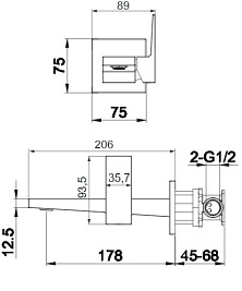 Bateria umywalkowa podtynkowa Fresh FR7115N CR Omnires