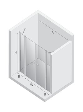 Drzwi prysznicowe uchylne 110 cm D-0255A New Soleo New Trendy