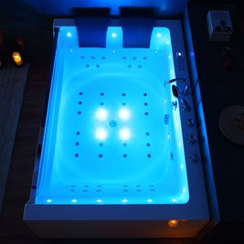 Wanna z hydromasażem prostokątna 180x120 cm Nike 937 Hydrosan