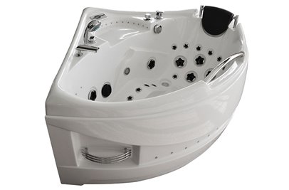 Wanna z hydromasażem narożna prawa 135x135 cm MUS-1085