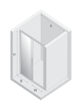 Drzwi prysznicowe rozsuwane 130 cm D-0251A Corrina New Trendy