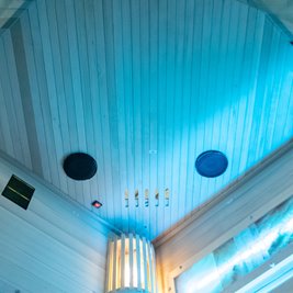 Sauna fińska 2 osobowa wysokotemperaturowa 3,5KW Harvia 120x120 cm Lark2-WD