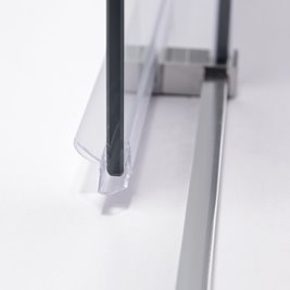 Chromowana kabina prysznicowa kwadratowa Super Slim Nova 80x80 drzwi rozsuwane