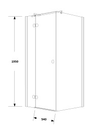 Kabina prysznicowa, prostokątna 80x100 BK247T08/10L