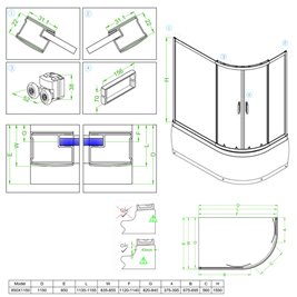 Kabina prysznicowa na głębokim brodziku prawa 115x85 cm Maja Hydrosan