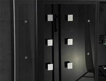 Kabina prysznicowa z hydromasażem niski brodzik 120x90 cm MO-0545-120