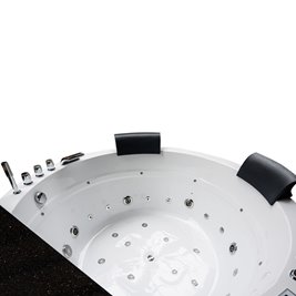 Wanna z hydromasażem okrągła do zabudowy + obudowa 155x155 cm Della 916