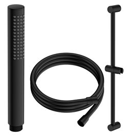 Zestaw prysznicowy słuchawka, wąż, drążek czarny Ultimate ANUL151321 Avapax