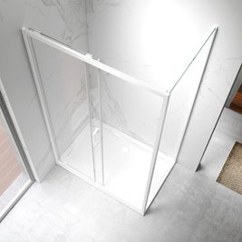 Biała kabina prysznicowa prostokątna 90x120 KZ104C
