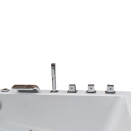 Wanna z hydromasażem prostokątna do zabudowy + obudowa Kalambo BL 190x150 cm